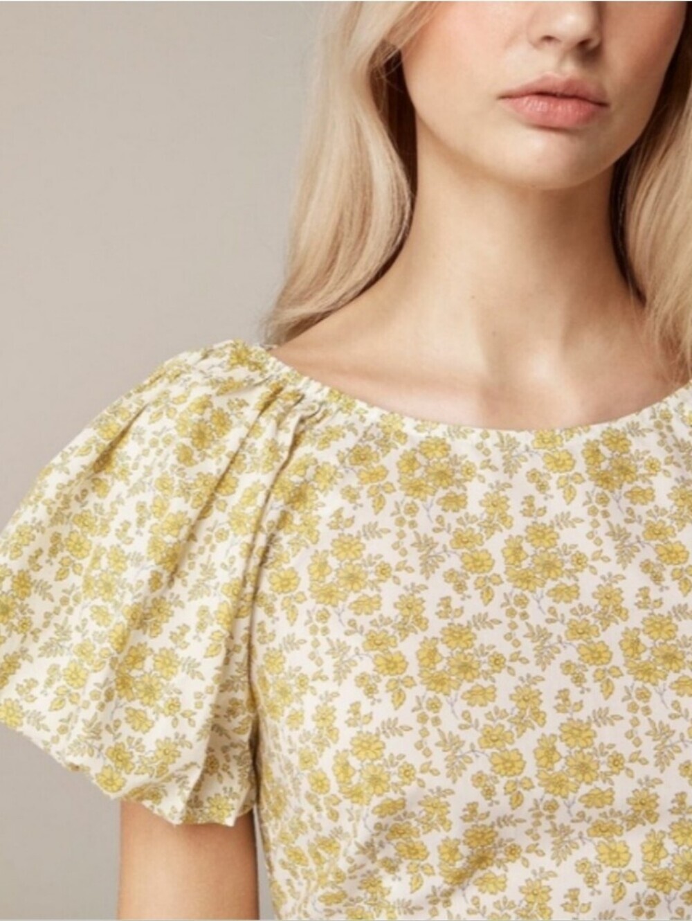 J.Crew Fitted Puff-Sleeve Top in Liberty™ Capel Fabric